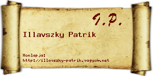 Illavszky Patrik névjegykártya