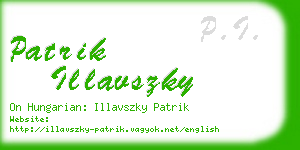 patrik illavszky business card